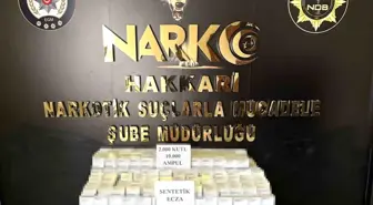 Hakkari'de yapılan aramada 10 bin ampul sentetik ecza ele geçirildi