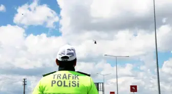 Ağrı'da helikopter destekli trafik denetimi yapıldı