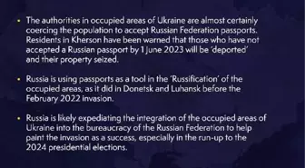 İngiltere istihbarat raporu: Rusya işgal bölgelerinde halkı Rus pasaportuna zorluyor