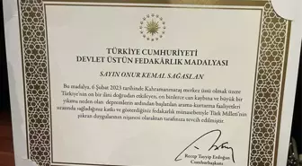 Bilecik Belediyesi İtfaiye Çalışanlarına Devlet Üstün Fedakarlık Madalyası Verildi