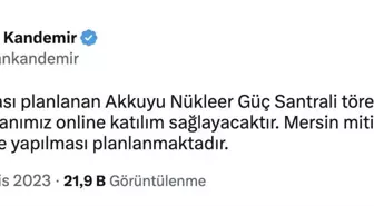 Cumhurbaşkanı Erdoğan Yarın Yapılacak Akkuyu Nükleer Güç Santrali Törenine Online Katılacak, Mersin Mitingi de Ertelendi