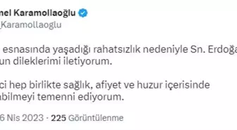 Karamollaoğlu: Canlı Yayın Esnasında Yaşadığı Rahatsızlık Nedeniyle Sayın Erdoğan'a Geçmiş Olsun Dileklerimi İletiyorum.