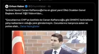 CHP İstanbul İl Başkanı Canan Kaftancıoğlu, Ülkü Ocakları Başkanı Yıldırım'a tepki gösterdi