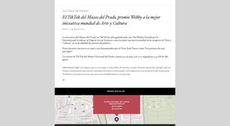 Madrid'deki Prado Müzesi TikTok hesabı Webby Ödülü kazandı