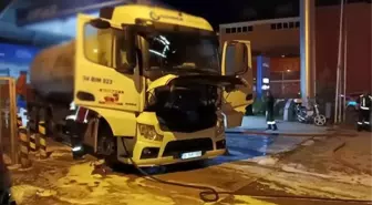 Kırşehir'de petrol ofisinde otogaz tankeri alev aldı