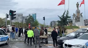 Polisin dur ihtarına uymayan at arabası ortalığı birbirine kattı