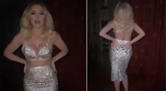 Hadise, derin göğüs dekolteli elbisesiyle dans ederken kendinden geçti