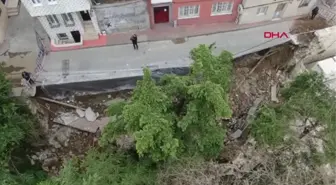 BEYOĞLU'NDA İSTİNAT DUVARI OKULUN BAHÇESİNE ÇÖKTÜ - 2