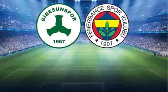 Giresunspor-Fenerbahçe maç kadroları belli oldu, işte 11'ler