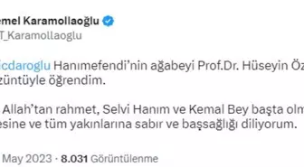 Saadet Partisi Genel Başkanı Temel Karamollaoğlu, Selvi Kılıçdaroğlu'nun ağabeyi Hüseyin Özdağ'ın vefatı nedeniyle başsağlığı mesajı yayınladı