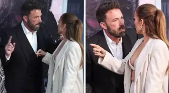 Dünyaca ünlü oyuncu Ben Affleck ve Jennifer Lopez, kameraların önünde tartıştı