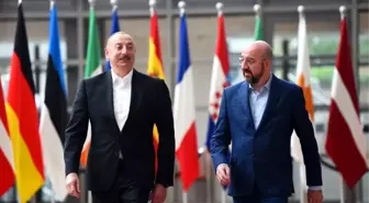 Azerbaycan Cumhurbaşkanı Aliyev, AB Konseyi Başkanı Charles Michel ile görüştü