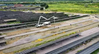 Şehrin yeni enerji kaynağı Karaman GES için son paneller kuruluyor