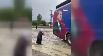 90 yaşındaki Haymanalı Selime teyzenin Erdoğan'ı görme hayali gerçek oldu