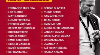 Galatasaray'ın Ankaragücü maçı kamp kadrosu belli oldu