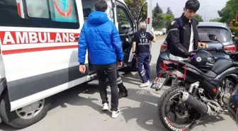 Karadeniz Ereğli'de motosikletle araç çarpıştı: 1 yaralı