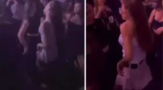 Katıldığı partide kendinden geçen Serenay Sarıkaya, süper mini eteğiyle kalça dansı yaptı