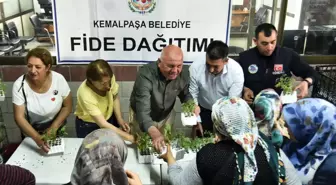 Kemalpaşa Belediyesi, Çiftçilere ve Vatandaşlara Ücretsiz Sebze Fidesi Dağıttı