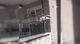 Elazığ'da tellere sıkışan kedi böyle kurtarıldı