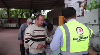 Denizli Büyükşehir, dolu zararı gören çiftçilere zirai ilaç desteği sağlıyor