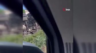 Gaziantep'te freni patlayan kamyon ortalığı savaş alanına çevirdi