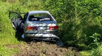 Samsun'da Otomobilin Şarampole Uçtuğu Kazada 3 Kişi Yaralandı