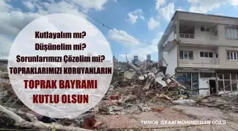 Ziraat Mühendisleri Odası: 'Topraklarımızı Koruyanların 'Toprak Bayramı' Kutlu Olsun'