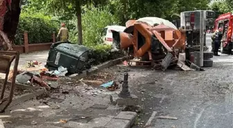 Kadıköy'de Beton Mikseri Kazası: 4 Araç Zarar Gördü