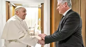 Küba Devlet Başkanı Diaz-Canel, Papa Francis ile görüştü