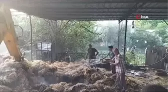 Ahırda çıkan yangında 1 adet büyükbaş hayvan telef oldu