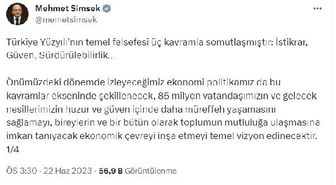 Bakan Şimşek: Merkez Bankası kararı ekonomi felsefemizin temel ilkelerine dayanıyor