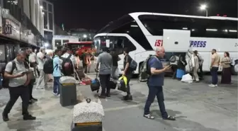 İstanbul'da otogarda bayram yoğunluğu