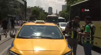 Şişli'de taksi denetimi: Ruhsatsız taksi trafikten men edildi