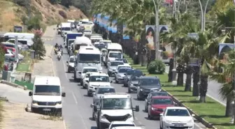 Bodrum'da Kurban Bayramı öncesi trafik durma noktasına geldi