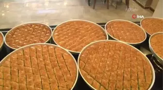 Gaziantep'te baklavacıların bayram yoğunluğu