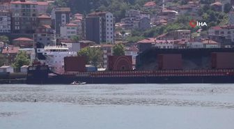 Zonguldak'ta yük gemisi çevresinde mayın arama çalışmaları sürüyor