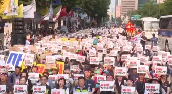 Güney Koreliler Japonya'nın Nükleer Kirli Suyu Denize Boşaltma Planını Protesto Etti