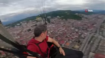 Giresun Kalesi'nden Yamaç Paraşütü İle Atlayış Yapıldı