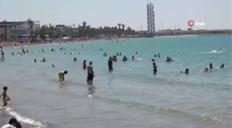 Mersin sahillerinde bayram arifesinde doluluk oranı yüzde 100 oldu