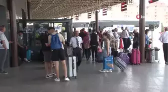 Konya'da trafik ekipleri otogarda emniyet kemeri denetimi yaptı