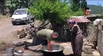 Köylülerin kışlık bulgur mesaisinde kazanlar kaynamaya başladı