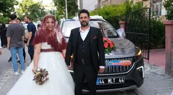 Türkiye'nin yerli ve milli otomobili Togg, Malatya'da gelin arabası oldu