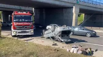 Kurban Bayramı için Zonguldak'tan İstanbul'a dönen aile trafik kazası geçirdi