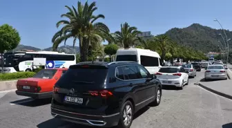 Muğla'da Kurban Bayramı tatilinde dönüş trafiği yoğunluğu yaşanıyor