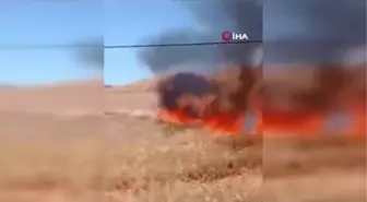 Kozluk'ta 100 dönüm buğday tarlası yanarak küle döndü