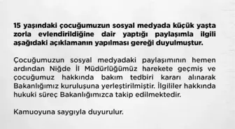 Niğde'de Zorla Evlendirilen 15 Yaşındaki Kız Çocuğu Koruma Altına Alındı