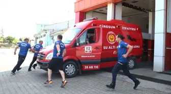 Giresun Belediyesi İtfaiye Müdürlüğü'ndeki Balık Adamlar Boğulma Vakalarına Müdahale Ediyor