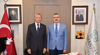 NKÜ Rektörü ve Marmara Adalar Belediye Başkanı Süleymanpaşa Belediye Başkanını Ziyaret Etti