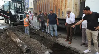 Muş Malazgirt ilçesinde doğal gaz çalışmaları sürüyor