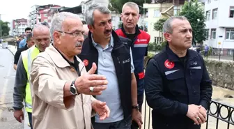 AFAD Başkanı Sezer, Ordu'da sağanak sonrası incelemelerde bulundu Açıklaması